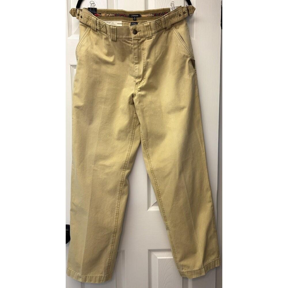 Vintage Gurkha Pants Men 34x31 Beige Side Straps Old Money Chino J Peterman